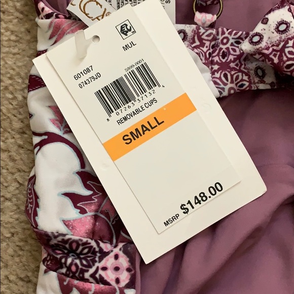 New Becca Tahiti Plunge Cut Out Swimsuit - Picture 6 of 7